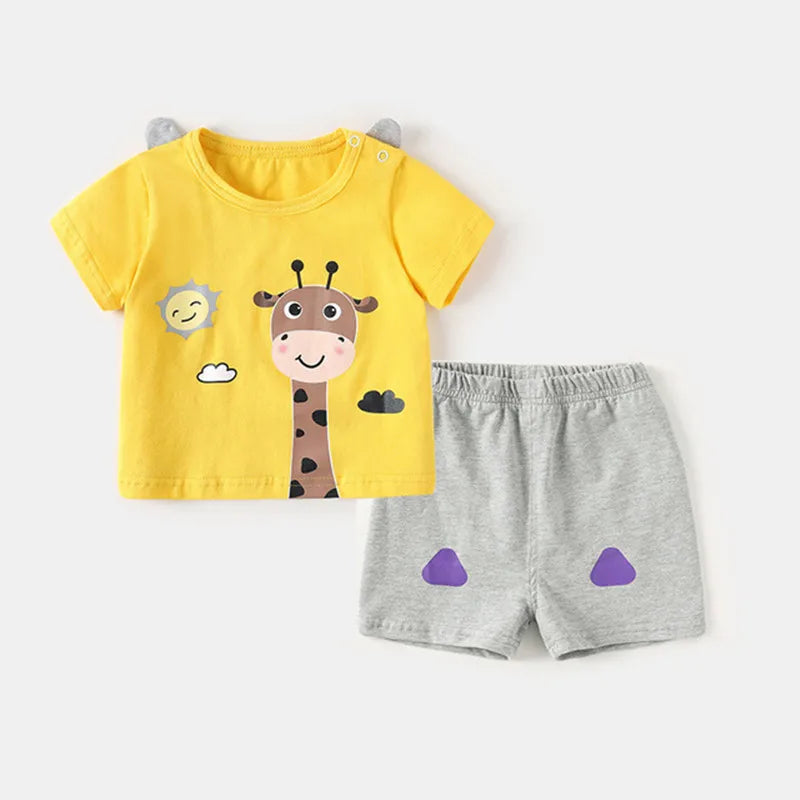 Conjunto Infantil Verão Estampado - Camiseta e Shorts