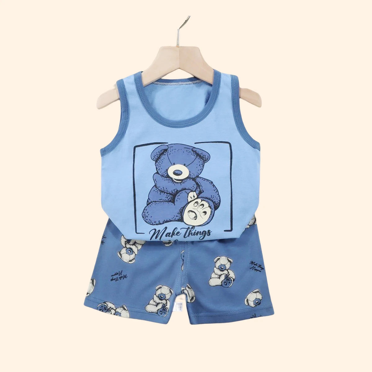 Conjunto Infantil de Algodão - Camiseta e Shorts Verão