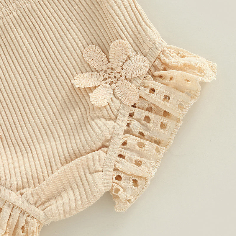 Conjunto Bebê Menina - Blusa com Babados e Shorts Canelado (2 Peças)
