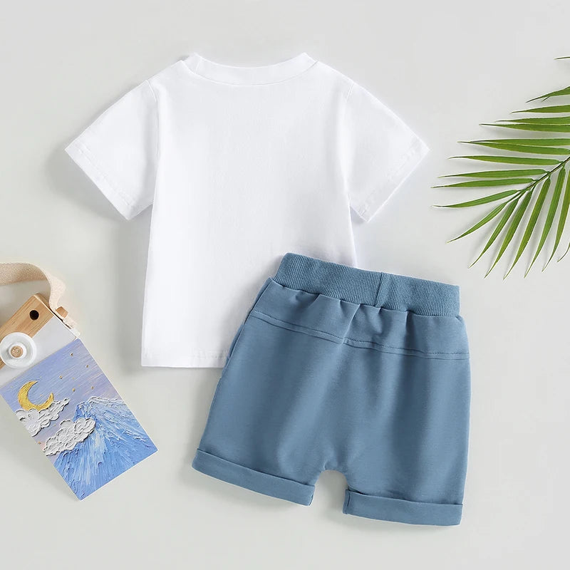 Conjunto Infantil Verão - Camiseta e Shorts Estampados