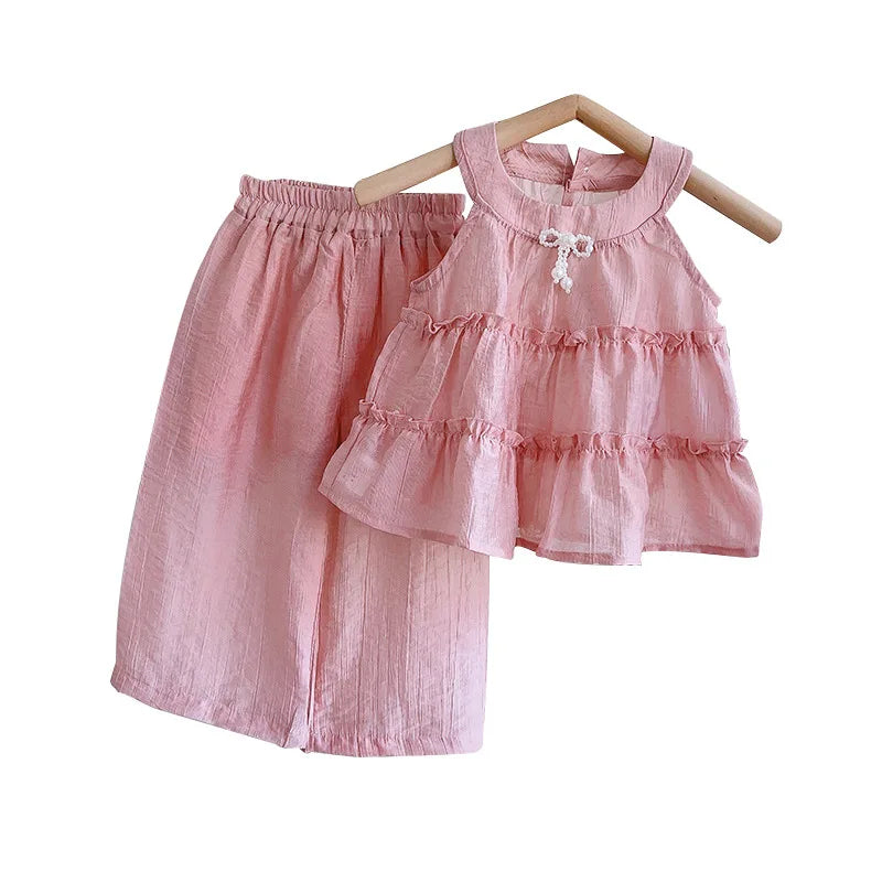 Conjunto Infantil Princesa: Colete, Camisa e Calças