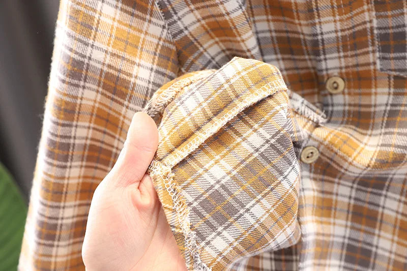 Conjunto Infantil Masculino 3 Peças - Camisa Xadrez + Colete + Calça para Primavera e Outono