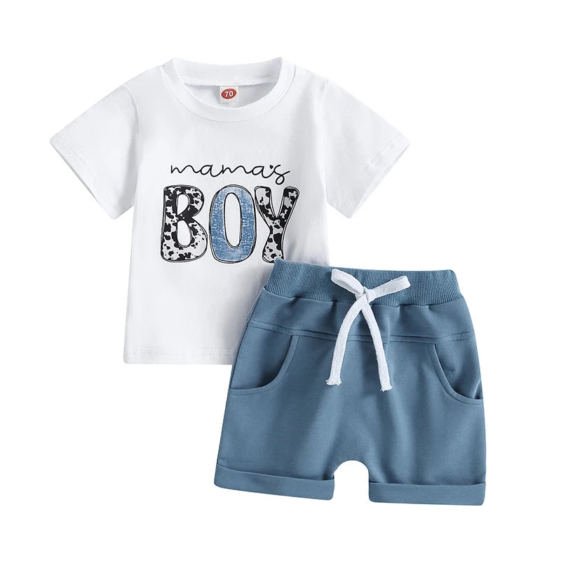 Conjunto Infantil Verão - Camiseta e Shorts Estampados