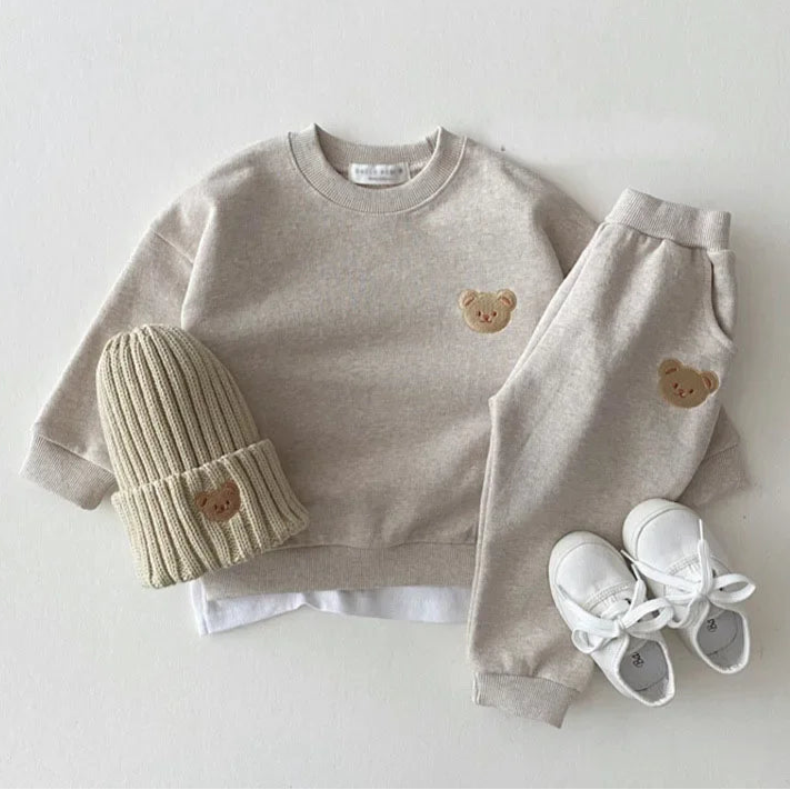 Conjunto Infantil Moletom com Ursinho - Blusa e Calça