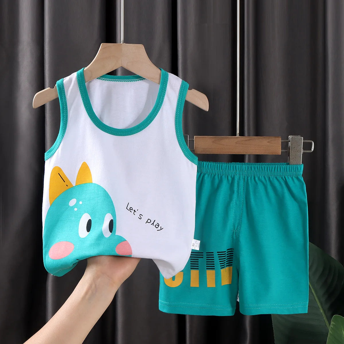 Conjunto Infantil de Algodão - Camiseta e Shorts Verão