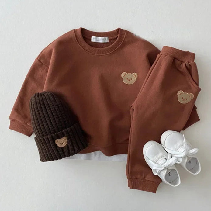 Conjunto Infantil Moletom com Ursinho - Blusa e Calça