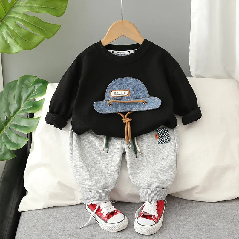 Conjunto Infantil Masculino - Blusa Manga Longa e Calça