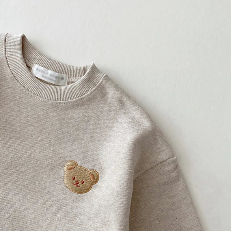 Conjunto Infantil Moletom com Ursinho - Blusa e Calça
