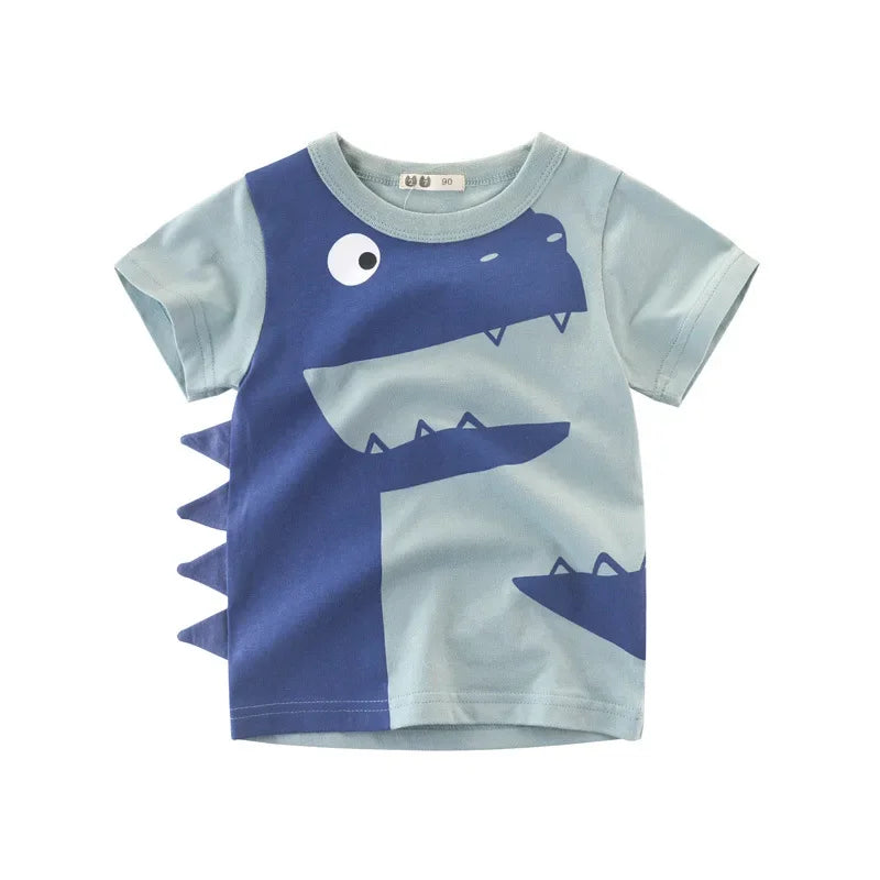 Camiseta Infantil 3D Desenhos Animados Verão