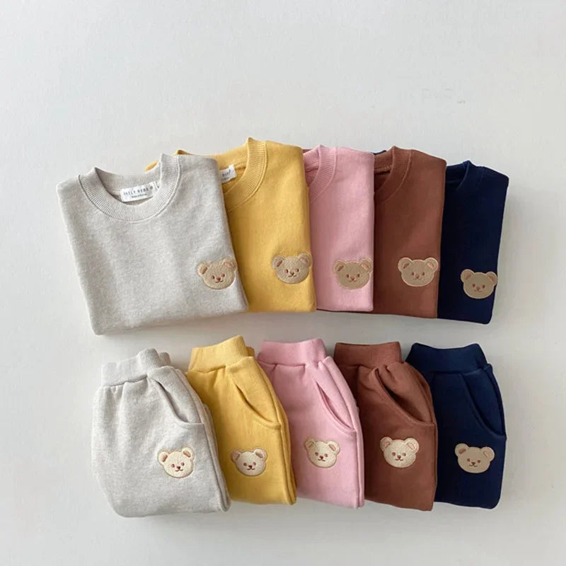 Conjunto Infantil Moletom com Ursinho - Blusa e Calça