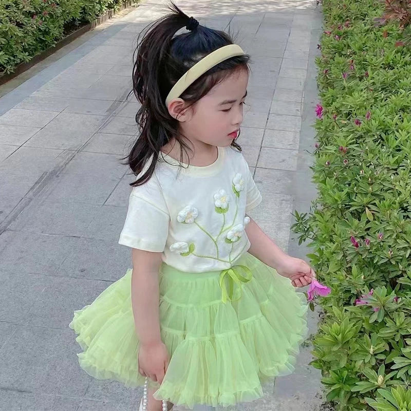 Vestido Infantil Princesa com Saia e Top Floral