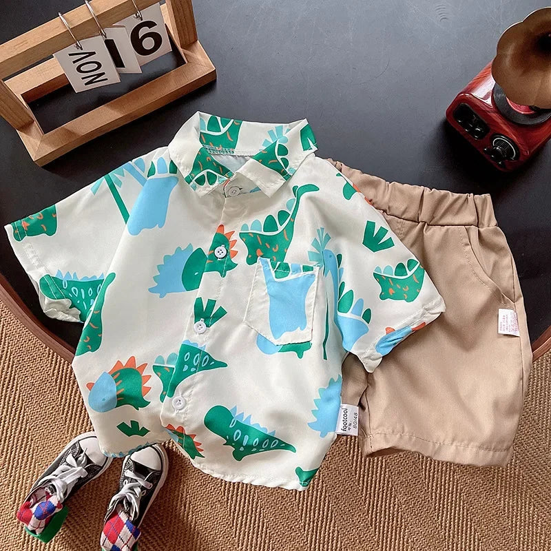 Conjunto Infantil Verão Algodão Camiseta e Shorts