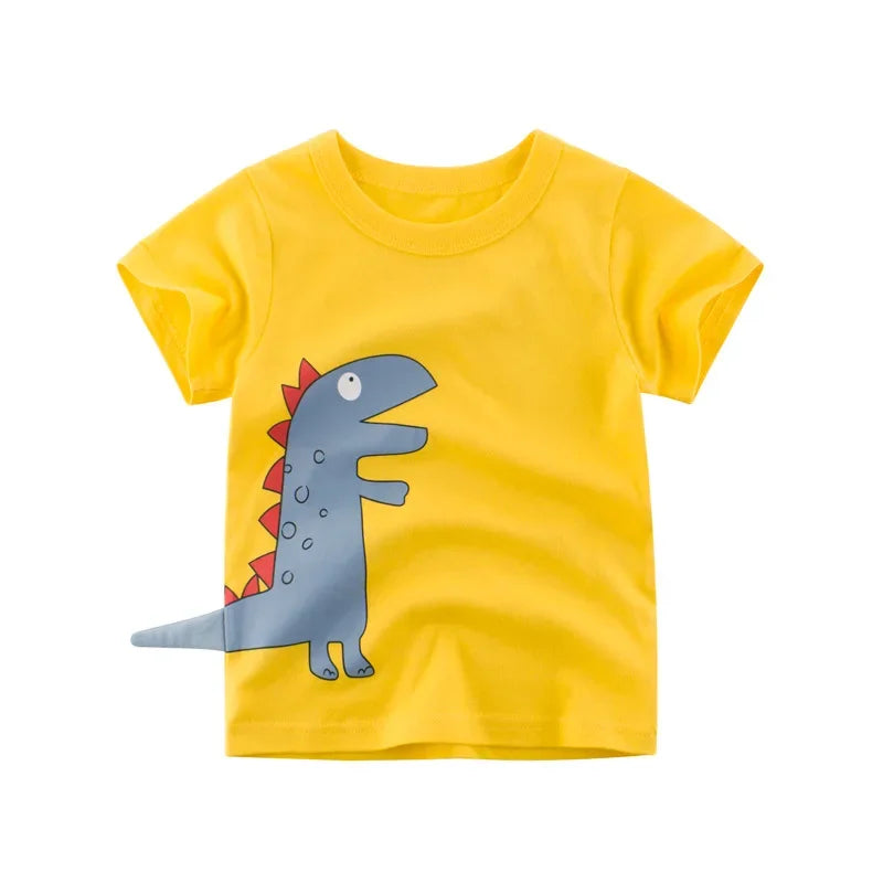 Camiseta Infantil 3D Desenhos Animados Verão