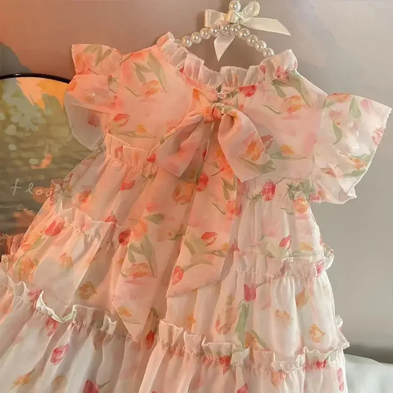 Vestido Floral de Chifon