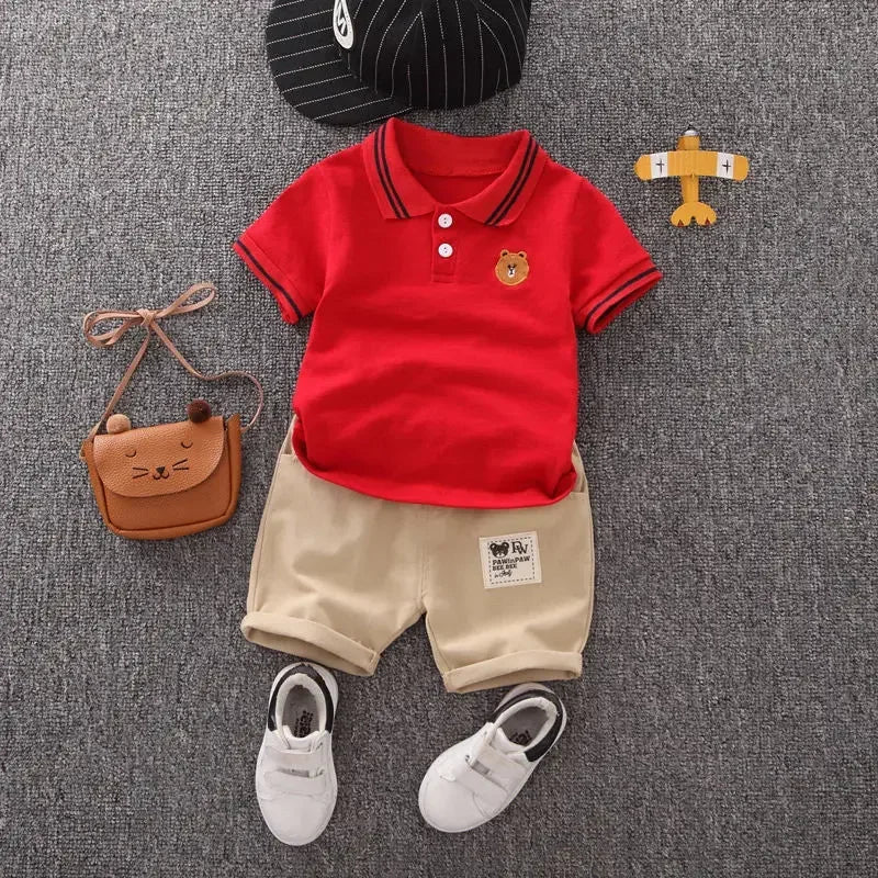 Conjunto Infantil Verão Algodão Camiseta e Shorts