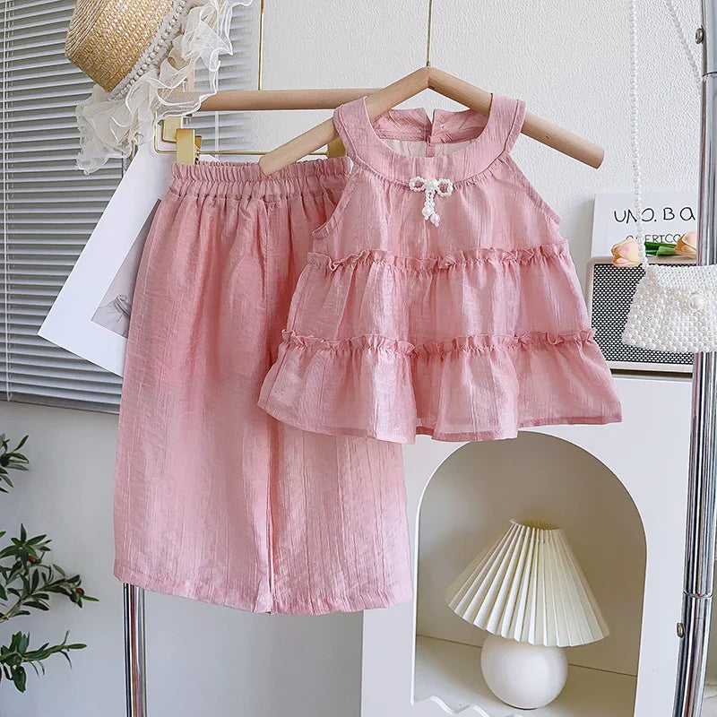 Conjunto Infantil Princesa: Colete, Camisa e Calças