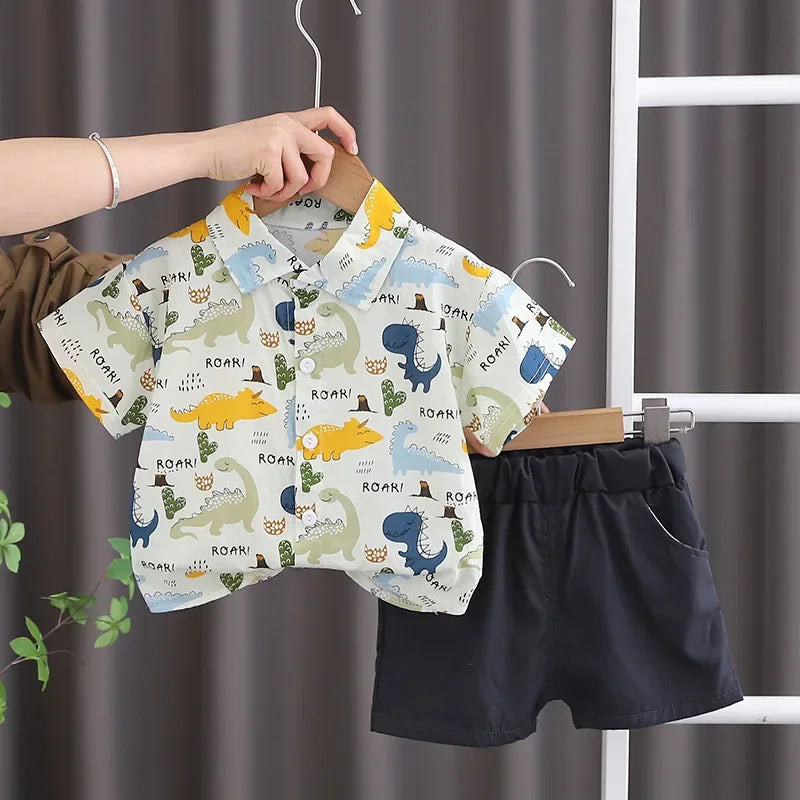 Conjunto Infantil Verão Algodão Camiseta e Shorts