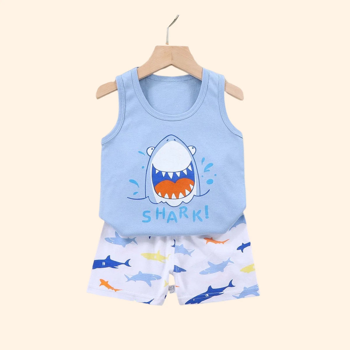 Conjunto Infantil de Algodão - Camiseta e Shorts Verão