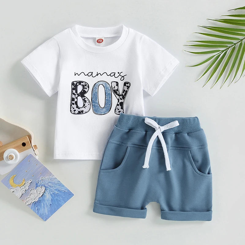 Conjunto Infantil Verão - Camiseta e Shorts Estampados