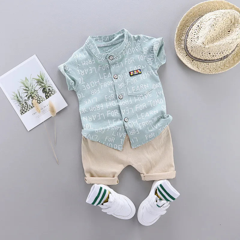 Conjunto Infantil com Camisa e Bermuda