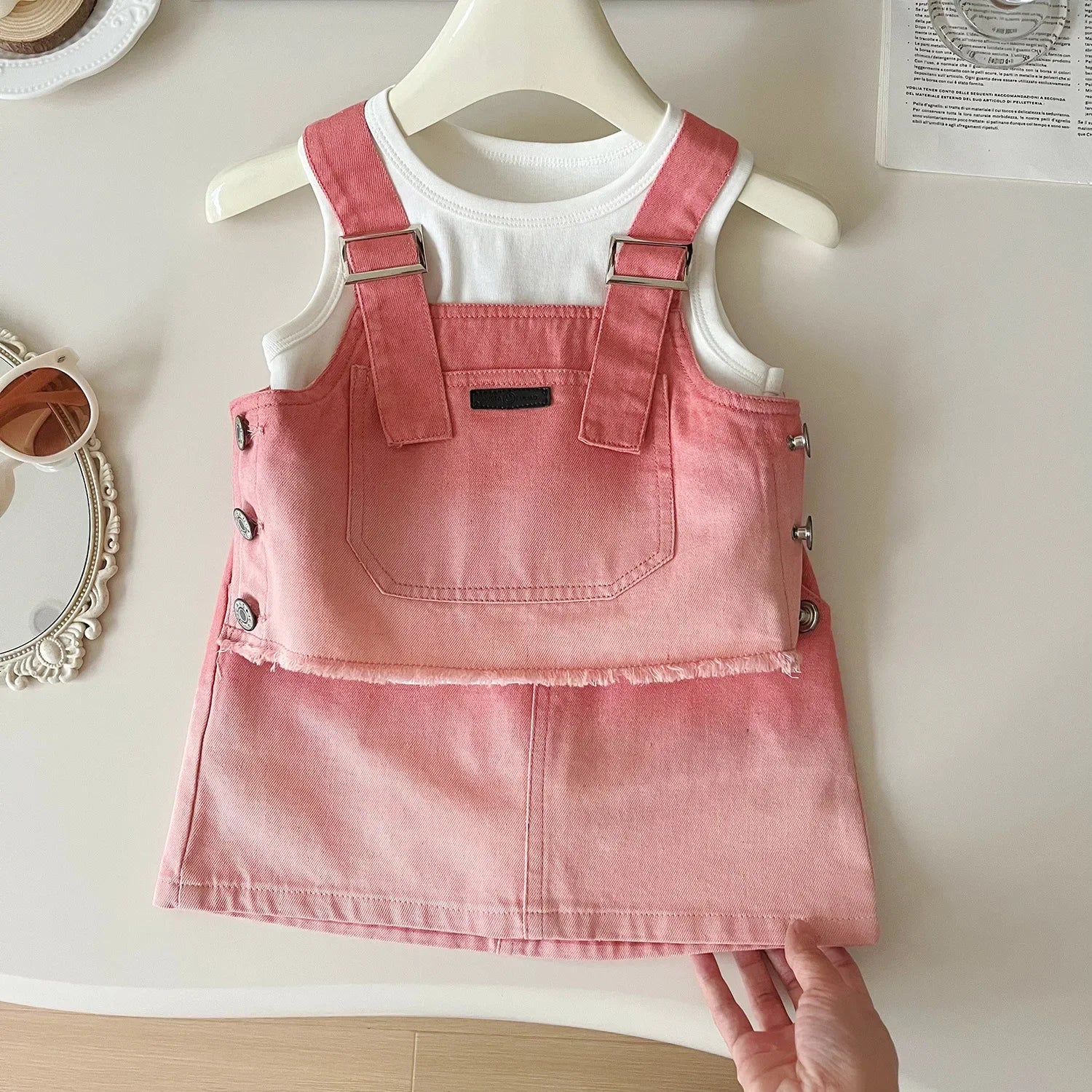 Conjunto Infantil Rosa Verão 3 Peças