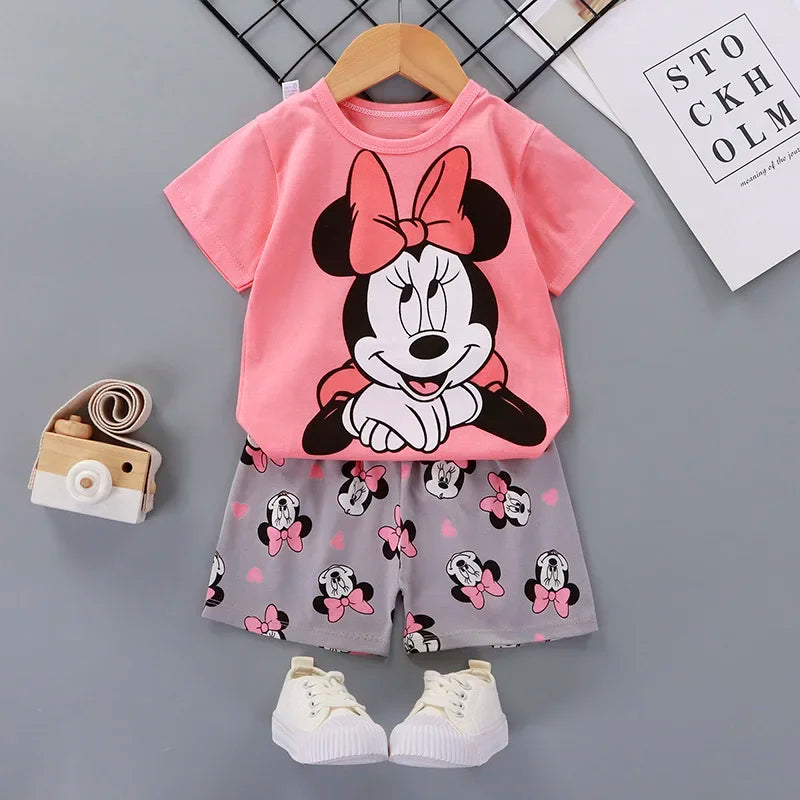 Conjunto Infantil Minnie - Verão, Algodão