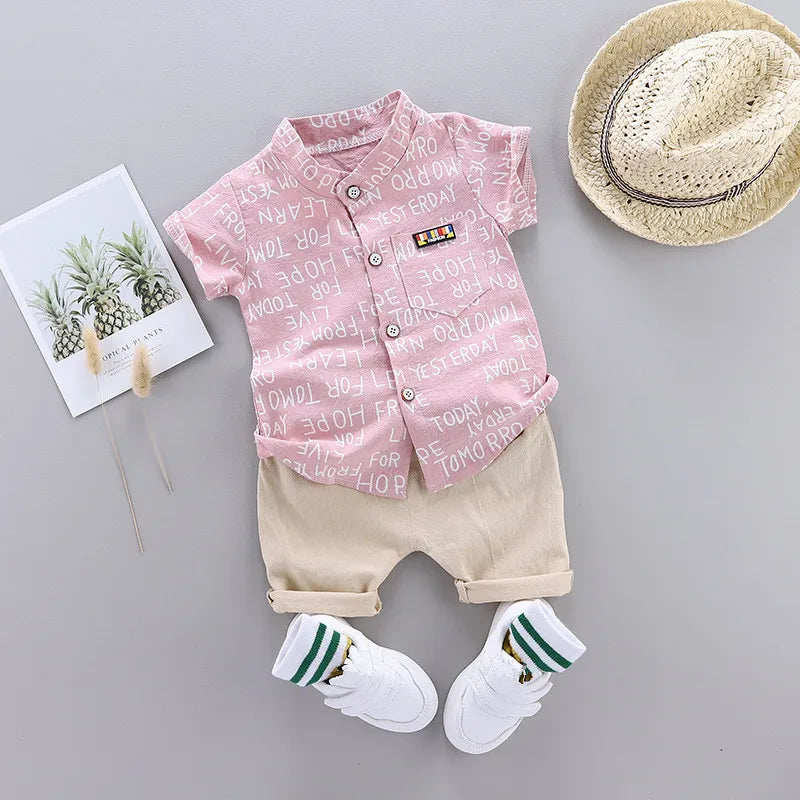 Conjunto Infantil com Camisa e Bermuda