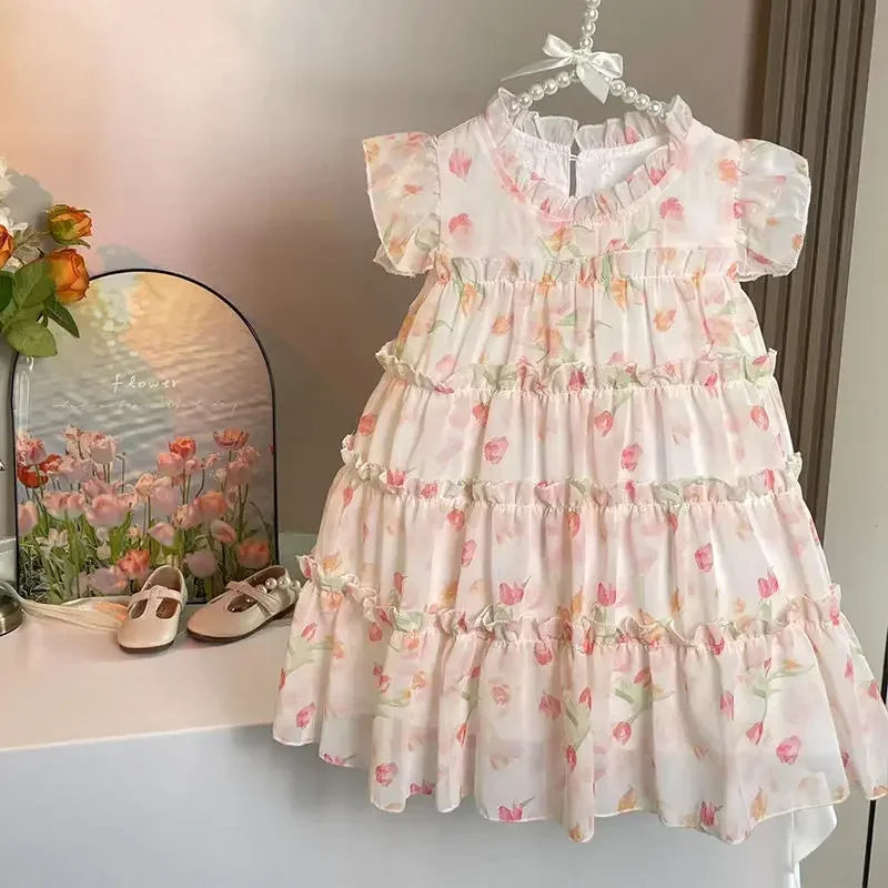 Vestido Floral de Chifon