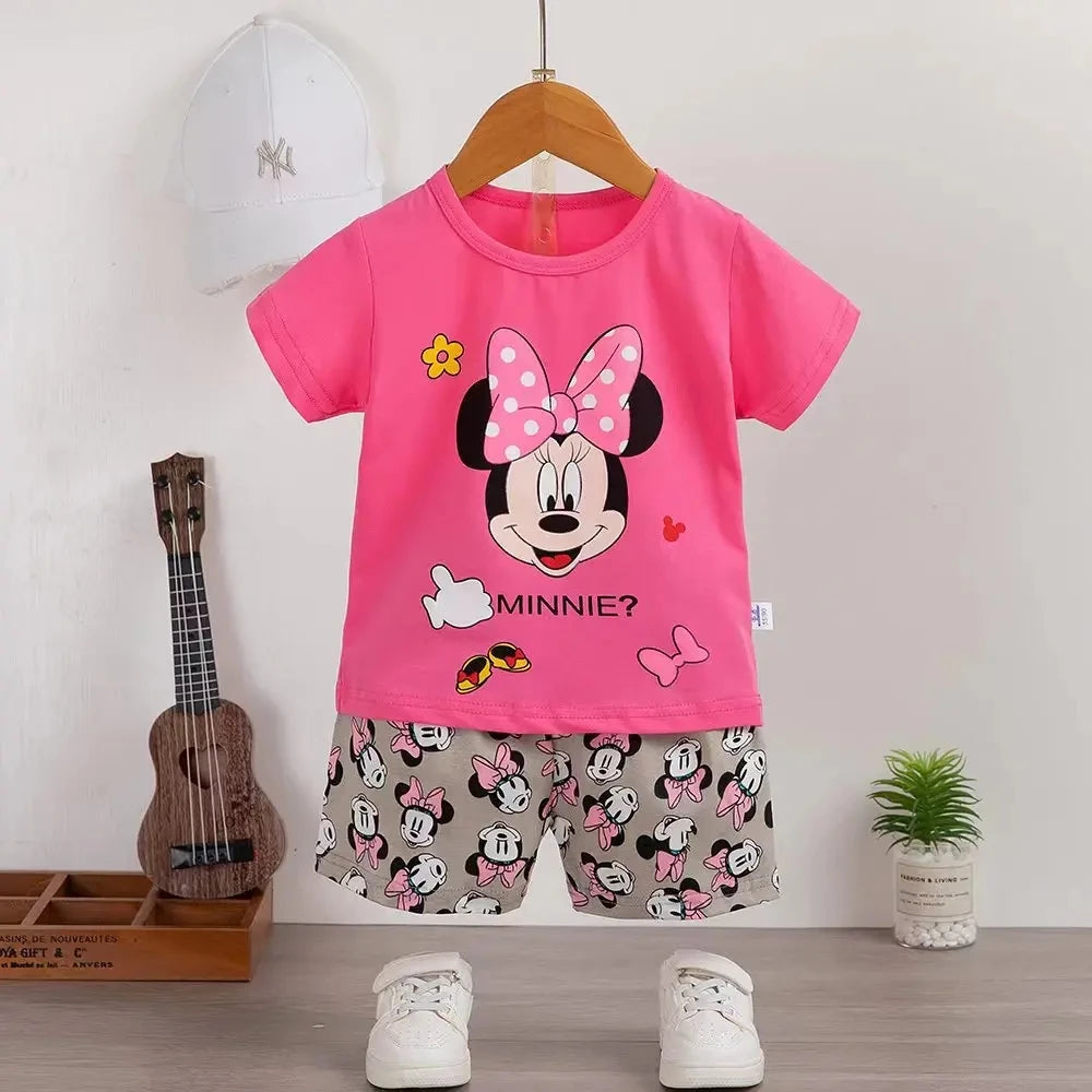 Conjunto Infantil Minnie - Verão, Algodão