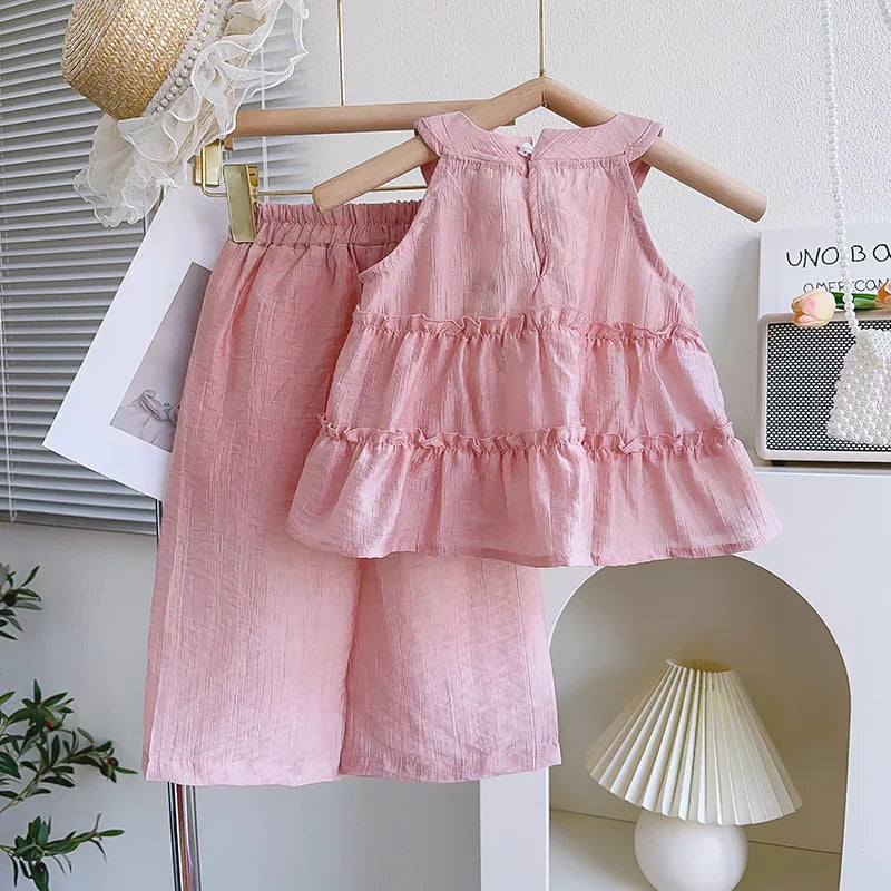 Conjunto Infantil Princesa: Colete, Camisa e Calças