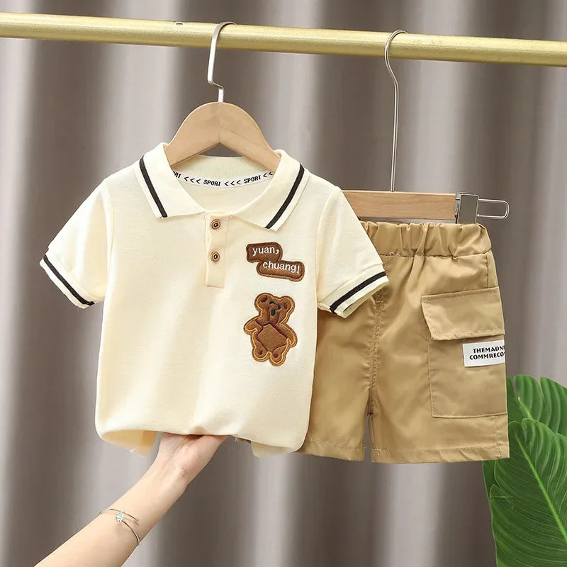 Conjunto Infantil Verão Algodão Camiseta e Shorts